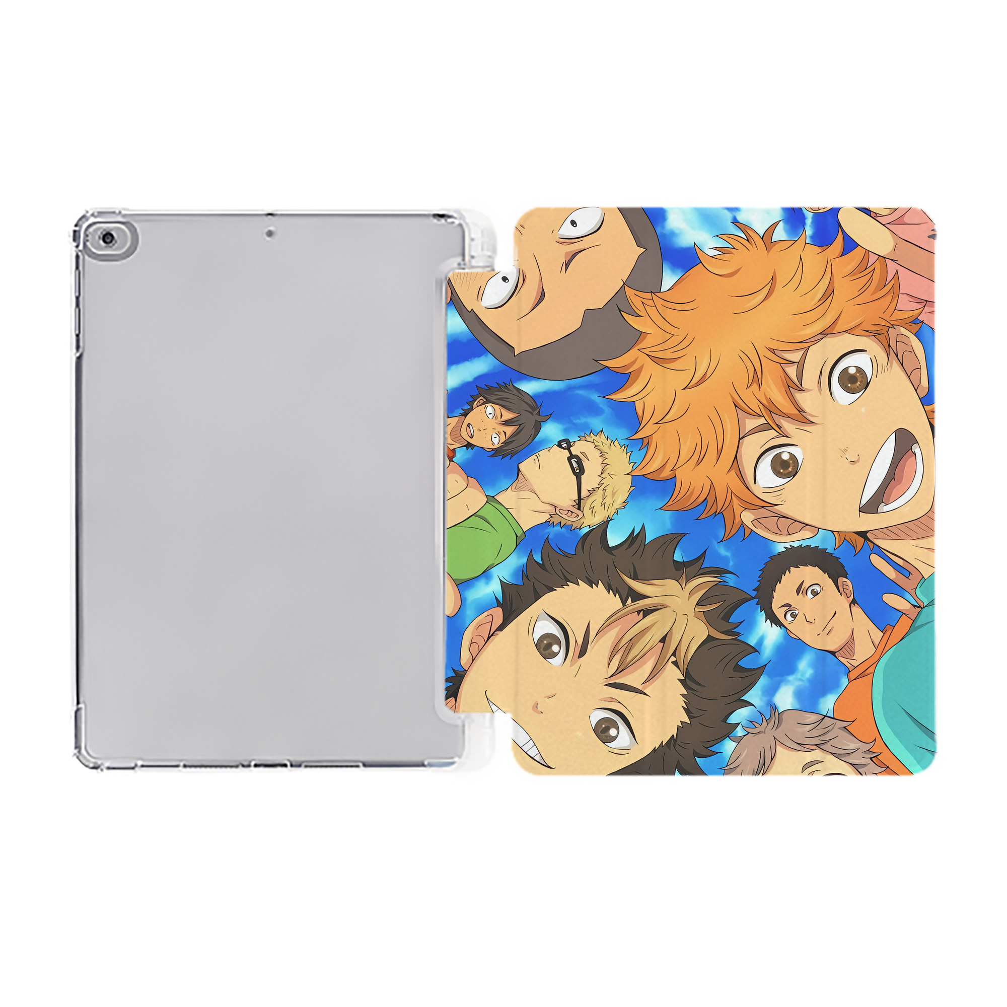（画像用） ハイキュー!! Haikyu!! IPad ケース ペン収納付き 三つ折りスタンド PUレザー×シリコン 対応機種9.5/10.5/10.9インチ